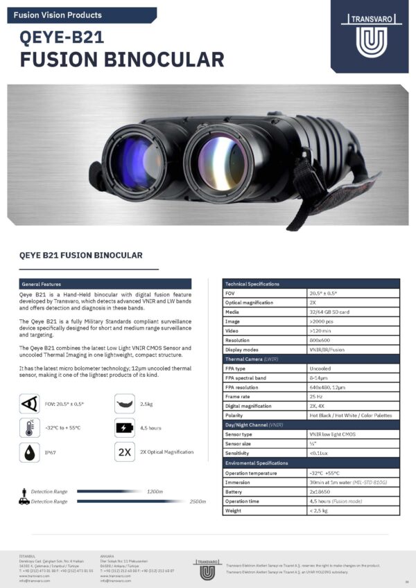 QEYE-B21FUSION BINOCULAR