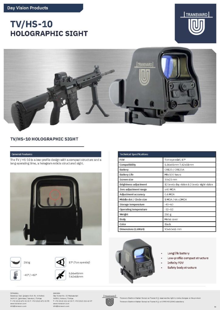TV/HS-10 HOLOGRAPHIC SIGHT
