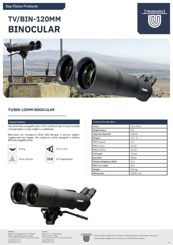 TV/BIN-120MM BINOCULAR
