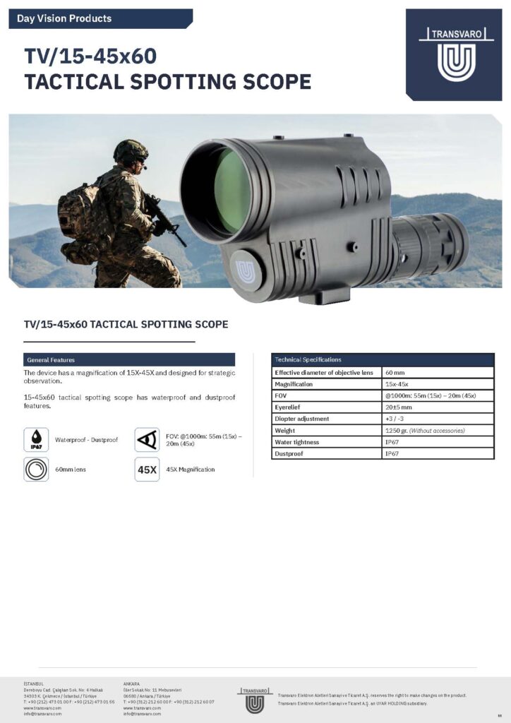 TV/15-45x60 TACTICAL SPOTTING SCOPE